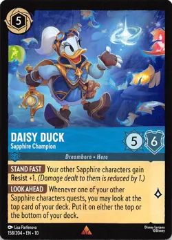 Daisy Duck Sapphire Champion 158/204 Whispers in the Well Disney Lorcana - Image 1