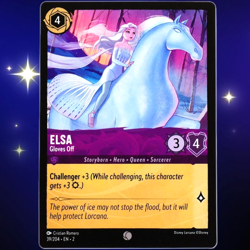 Elsa Gloves Off - Error - Common - Disney Lorcana Rise of the Floodborn #39/204 - Image 1