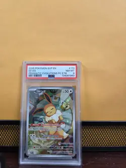 2025 POKEMON SVP EN-SV BLACK STAR PROMO #173 EEVEE PSA 8 - Image 1