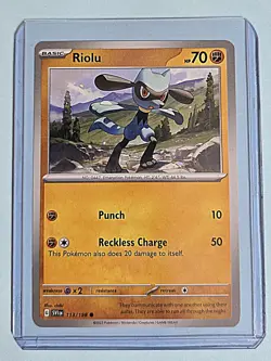 2023 Riolu 113/198 - Scarlet & Violet SVI EN - NM Pokemon TCG - Image 1