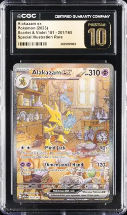 POKEMON SCARLET & VIOLET 151 SIR ALAKAZAM EX CGC 10 PRISTINE - Image 1