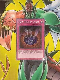 Yu-Gi-Oh! Trap Hole of Spikes MIL1-EN022 Super Rare 1st Ed NM - Image 1