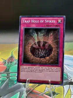 Yu-Gi-Oh! Trap Hole of Spikes MIL1-EN022 Super Rare 1st Ed NM - Image 2