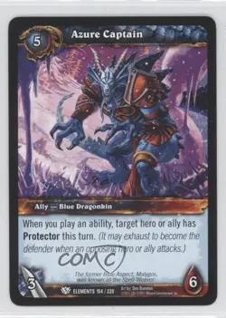 2010 World of Warcraft TCG: War of the Elements Azure Captain #154 - Image 1