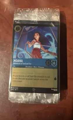 Disney Lorcana TCG Moana Adventurer Cinemark Exclusive Promo Card 26 NM In Hand - Image 1