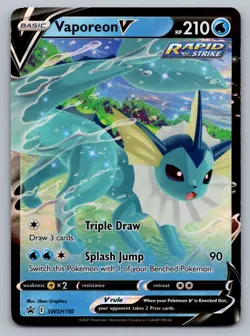 Pokemon TCG SWSH: Sword & Shield Promo Cards Vaporeon V - SWSH150 - Image 1