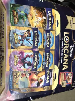 Disney Lorcana Trading Card Game 2 Decks 4 Booster Packs 1 Promo Card Sealed - Image 1