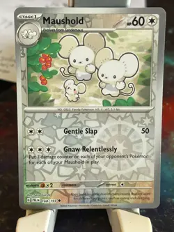 POKEMON MAUSHOLD 168/193 UNCOMMON REVERSE HOLOFOIL PALDEA EVOLVED NM CARD - Image 1