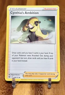 Cynthia’s Ambition 138/172 Non Holo Brilliant Stars Trainer Pokemon Card NM - Image 1