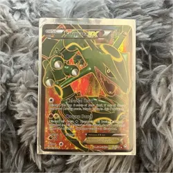 Pokemon Rayquaza EX Full Art Holo Dragon Card 123/124 Basic English TCG - Image 1