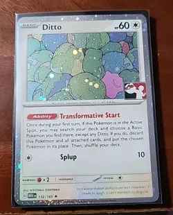 Ditto 132/165 - Prize Pack Series Stamped Card Rare Holo Near Mint - Image 1