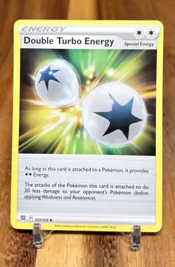 Double Turbo Energy 151/172 Non Holo Brilliant Stars Energy Pokemon Card NM - Image 1