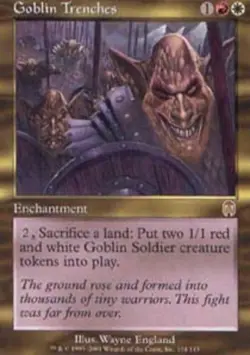 1x Goblin Trenches - Foil Apocalypse Lightly Played, English Mtg Magic - Image 1
