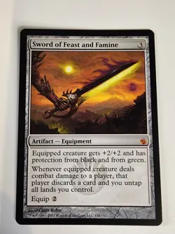 MTG Sword of Feast and Famine NM Mirrodin Besieged Regular - Image 1