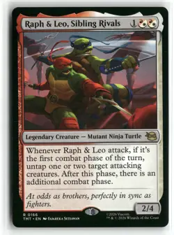 Raph & Leo, Sibling Rivals R Teenage Mutant Ninja Turtles 166 NM - Image 1