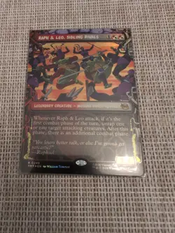 2026 MTG Raph & Leo, Sibling Rivals #0249 Showcase FOIL - PACK FRESH NM - TMNT - Image 1