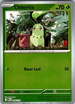 Pokemon | MEG | Chikorita | 008/132 | NM Reverse Holo - Image 1