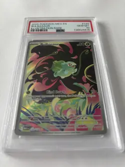 2025 Pokemon Bulbasaur Illustration Rare #133 PSA 10 GEM MT MEG EN Full Art - Image 2
