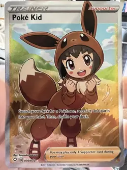 Shining Fates Full Art Trainer Poke Kid 070/072 Ultra Rare POKEMON TCG NM - Image 1