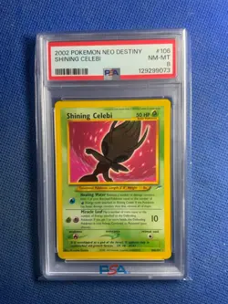2002 POKEMON NEO DESTINY #106 SHINING CELEBI PSA 8 - Image 1