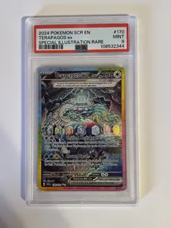 Pokemon Terapagos ex Special Illustration Rare 170/142 Sv07 Holo PSA 9 English - Image 1