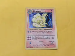 Pokemon Black Flame ERROR Ninetales Shadowless HOLO 12/102 Base Set Rare! LP - Image 1