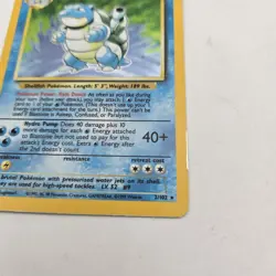 Pokemon Base Set Blastoise Rare Holo 2/102 1999 LP - Image 2