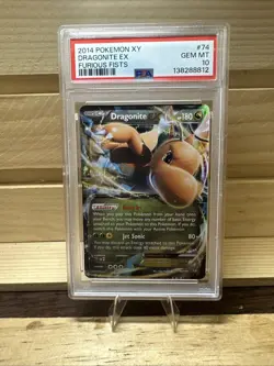 2014 Pokemon XY Furious Fists #74 Dragonite EX PSA 10 Free Shipping - Image 1
