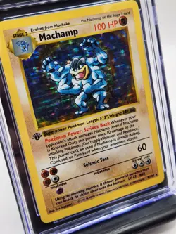 Machamp - Pokemon Base Set 1st Edition Shadowless Holo 8/102, NM/Mint+ (CGC 8.5) - Image 2