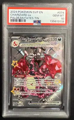 2024 POKEMON SVP EN-SV BLACK STAR PROMO PALDEAN FATES CHARIZARD EX PSA 10 - Image 2