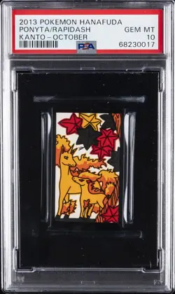 2013 POKEMON HANAFUDA KANTO OCTOBER PONYTA/RAPIDASH PSA 10 - Image 1