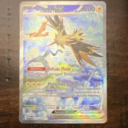 Pokemon Zapdos ex 202/165 Scarlet & Violet 151 Special Illustration Rare Holo - Image 1
