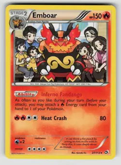 Emboar 27/113 Holo Rare Legendary Treasures Pokemon LP - Image 1