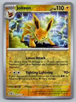 Pokemon TCG SV: Prismatic Evolutions Jolteon 029/131 Reverse Holo - Image 1