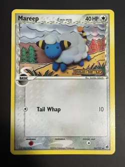 Pokemon TCG Mareep 54/101 Delta Species Dragon Frontiers Reverse Holo Stamped NM - Image 1
