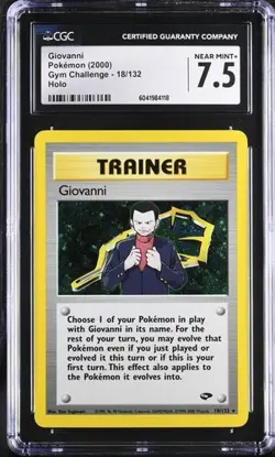2000 Pokemon Gym Challenge #18/132 Holo Giovanni CGC 7.5 - Image 2