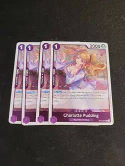 4x Charlotte Pudding OP12-071 Legacy of the Master One Piece - English NM R Foil - Image 1