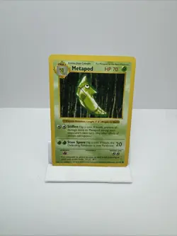 Pokemon 1999 Metapod Base Set 054/102 Shadowless Regular Card (MP) - Image 1