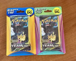 2 Packs Pokemon Team Up Dollar General 2 Mini Booster Packs + Bonus Card NEW - Image 1