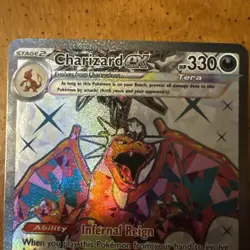 CHARIZARD EX 215/197 NM ULTRA RARE OBSIDIAN FLAMES POKEMON 2023 Full Art - Image 2