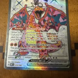 CHARIZARD EX 215/197 NM ULTRA RARE OBSIDIAN FLAMES POKEMON 2023 Full Art - Image 3