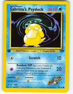 Sabrina's Psyduck - 1st Edition - 99/132 Gym Challenge - Pokemon TCG - 2000 - Image 1