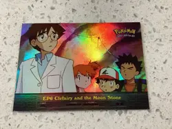 1999 Topps Pokemon Series 2 Rainbow Foil EP6 Clefairy Moon Stone TV Animation - Image 1