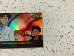1999 Topps Pokemon Series 2 Rainbow Foil EP6 Clefairy Moon Stone TV Animation - Image 3