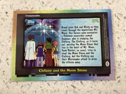 1999 Topps Pokemon Series 2 Rainbow Foil EP6 Clefairy Moon Stone TV Animation - Image 4