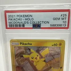 2021 POKEMON MCDONALD’S COLLECTION 25TH ANIV PIKACHU HOLO GEM MINT PSA 10 - Image 2