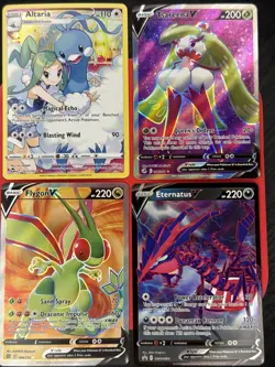 Pokemon TCG English 4 Assorted Ex V Holo Rare Lot Trainer Gallery TG IR NM SWSH - Image 1