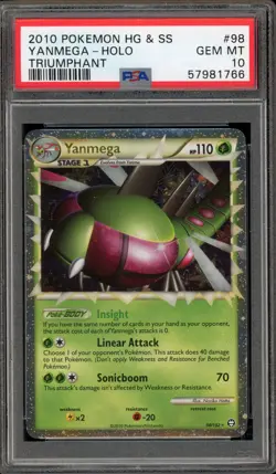 Pokemon Yanmega Prime Triumphant Holo Ultra Rare #98 PSA 10 Gem Mint - Image 1
