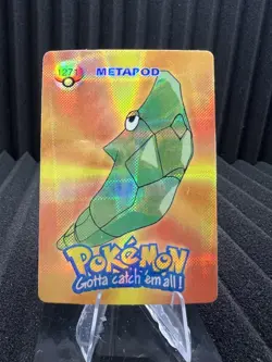 Metapod #1271 - Pocket Monsters Vending Holo Prism- Bandai Nintendo 1999 Pokemon - Image 1
