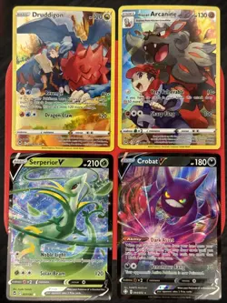 Pokemon TCG English 4 Assorted Ex V Holo Rare Lot Trainer Gallery TG IR NM SWSH - Image 1